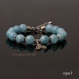  vòng tay đá tự nhiên handmade, đá Jade xanh ngọc 