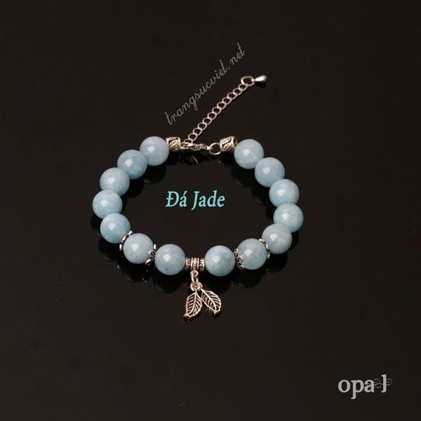  vòng tay đá tự nhiên handmade, đá Jade xanh ngọc 
