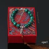  Vòng tay đá tự nhiên Handmade, đá Malachite, đá khổng tử 