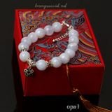  Vòng tay đá tự nhiên Handmade, đá Chalceldony 
