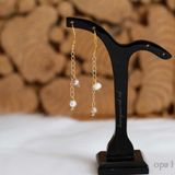  Bộ ngọc trai nhí 5,6 ly phối ánh tím và trắng cách điệu 2 layer 