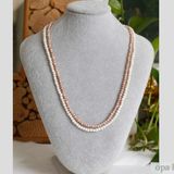  Bộ ngọc trai nhí 5,6 ly phối ánh tím và trắng cách điệu 2 layer 