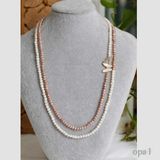  Bộ ngọc trai nhí 5,6 ly phối ánh tím và trắng cách điệu 2 layer 