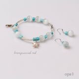  Vòng tay + hoa tai đá tự nhiên handmade thương hiệu Opal 