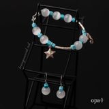  Vòng tay + hoa tai đá tự nhiên handmade thương hiệu Opal 
