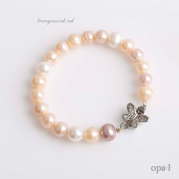  BST Vòng tay ngọc trai Opal – khóa bướm thiết kế: 550k 