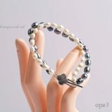  Vòng tay ngọc trai thiết kế xoắn 2 vòng 