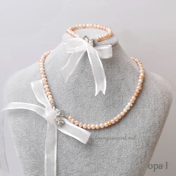  Bộ ngọc trai ánh hồng trẻ trung 5ly 