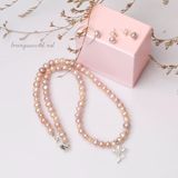  Vòng cổ ngọc trai Choker tím phong cách hiện đại mang xu hướng trẻ trung thương hiệu Opal 