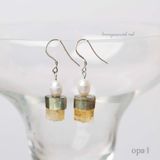  Vòng cổ mix đá Citrine vàng, Labradorite rêu xám và ngọc trai 