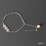  C27- Lắc tay bạc đính Ngọc Trai OPAL 