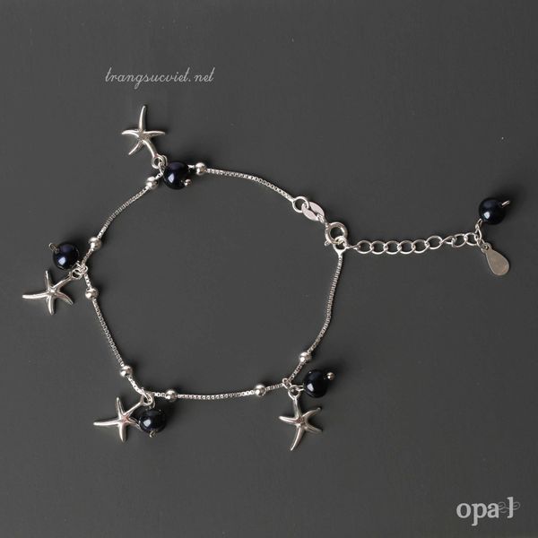  C27- Lắc tay bạc đính Ngọc Trai OPAL 