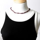  vòng cổ đá tự nhiên garnet thiết kế đôi, hạt đá 2,3 li màu đỏ lựu quyến rũ tượng trưng cho tình yêu , quyến lực và sự vĩnh cửu 