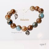  Vòng tay đá handmade, vòng tay đá Malachite 