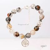  Vòng tay đá handmade, vòng tay đá thạch anh tóc 