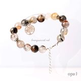  Vòng tay đá handmade, vòng tay đá thạch anh tóc 