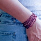  vòng cổ đá tự nhiên garnet thiết kế đôi, hạt đá 2,3 li màu đỏ lựu quyến rũ tượng trưng cho tình yêu , quyến lực và sự vĩnh cửu 