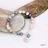  Vòng cổ ngọc trai thô 5ly cá tính trẻ trung 