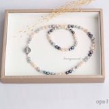  Vòng cổ ngọc trai thô 5ly cá tính trẻ trung 