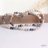  Vòng cổ ngọc trai thô 5ly cá tính trẻ trung 