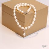  Vòng cổ ngọc trai nước ngọt giọt nước phong cách trẻ trung thương hiệu Opal 