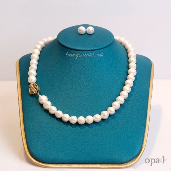  Bộ ngọc trai trắng sang trọng 11 ly khóa thiết kế 