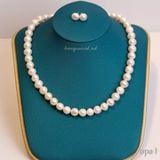  Bộ ngọc trai trắng sang trọng 11 ly khóa thiết kế 