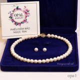  Bộ ngọc trai trắng sang trọng 11 ly khóa thiết kế 