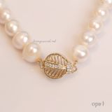  Bộ ngọc trai trắng sang trọng 11 ly khóa thiết kế 