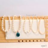  Vòng cổ ngọc trai nước ngọt giọt nước phong cách trẻ trung thương hiệu Opal 