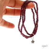  Vòng tay đá GARNET đỏ lựu gắn charm bạc ƯU ĐÃI hấp dẫn 