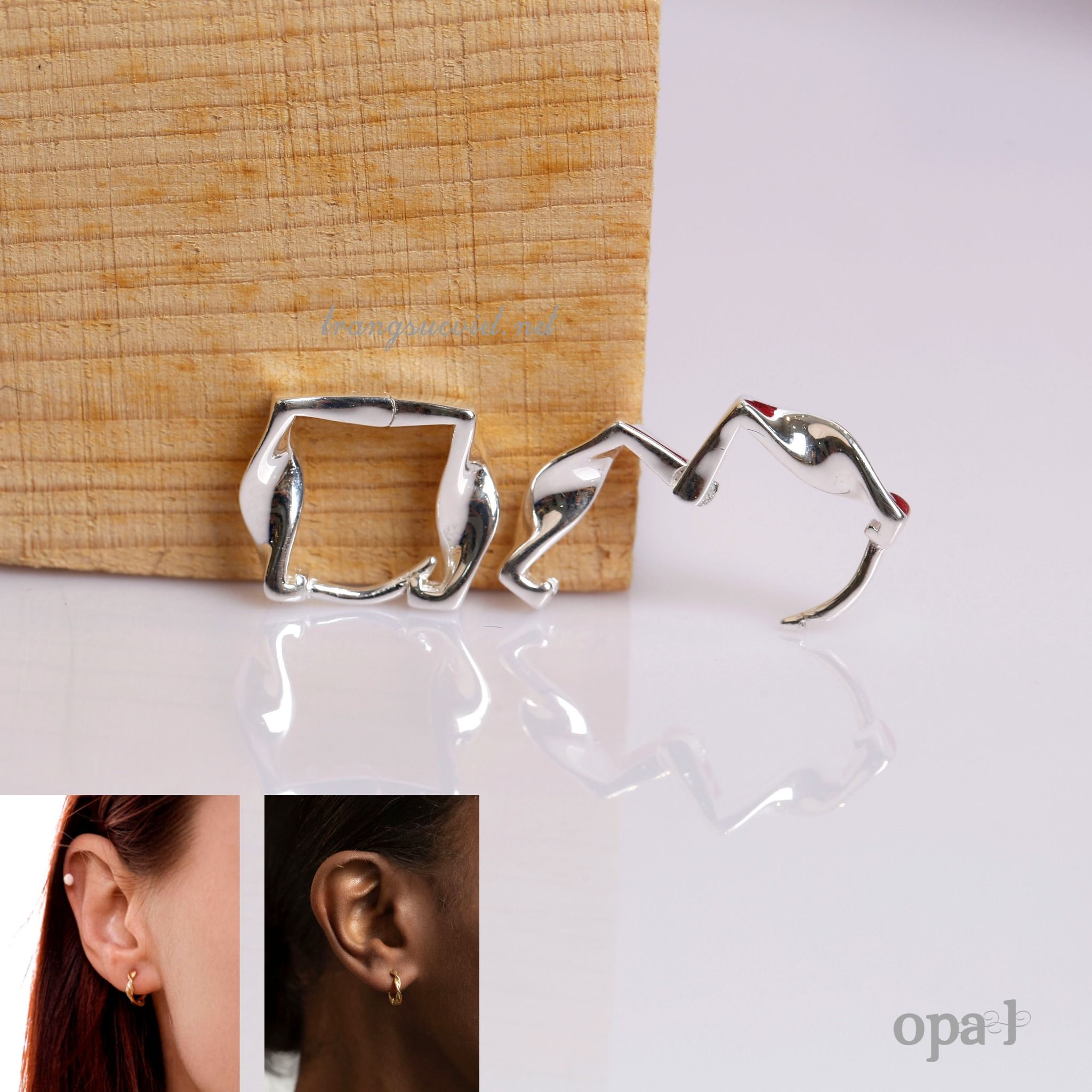 Bộ sưu tập hoa tai chấu bấm 