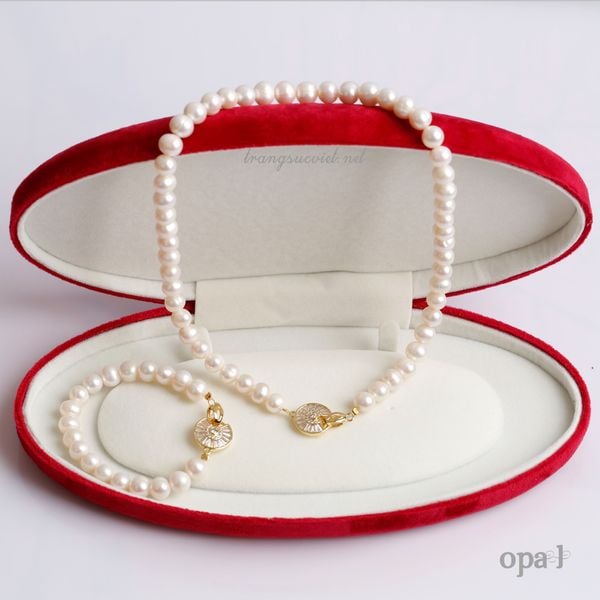  Bộ ngọc trai trắng sang trọng 10 ly tặng mẹ 