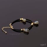  Bộ trang sức handmade dây da đính đá Labradorite 