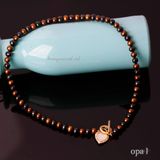  Vòng cổ ngọc trai ánh nâu 5ly 