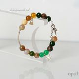  Vòng tay đá thiên nhiên handmade phối charm bạc 