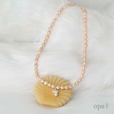  Bộ ngọc trai hồng oval vương niệm công chúa 