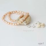  Bộ ngọc trai hồng oval vương niệm công chúa 