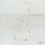  Set dây chuyền và lắc tay đính ngọc oval ánh tím 