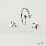  Set hoa tai và nhẫn hình ngôi sao 