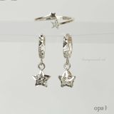  Set hoa tai và nhẫn hình ngôi sao 