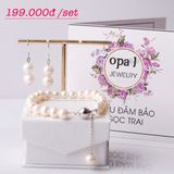  Set Vòng Tay & Bông Tai Ngọc Trai Opal - SBE12216 