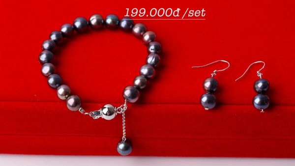  Set Vòng Tay & Bông Tai Ngọc Trai Opal - SBE12217 