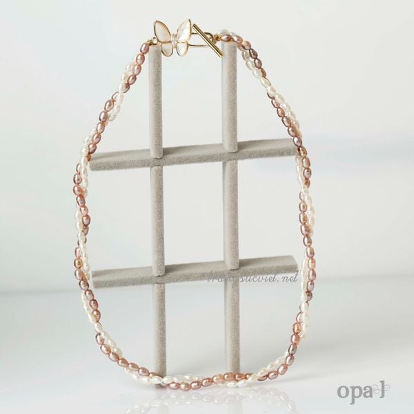  Chuỗi ngọc trai oval nhí xoắn thanh lịch 