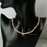  Chuỗi ngọc trai oval nhí xoắn thanh lịch 