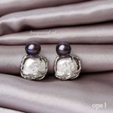  Hoa tai ngọc trai tròn và thô phong cách sang trọng 