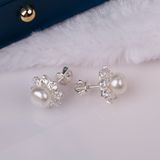  hoa tai bạc đính ngọc trai OPAL - PE01221 