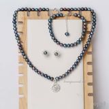  Bộ ngọc trai ánh xanh 7ly sang trọng và cá tính 