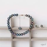  Bộ ngọc trai ánh xanh 7ly sang trọng và cá tính 