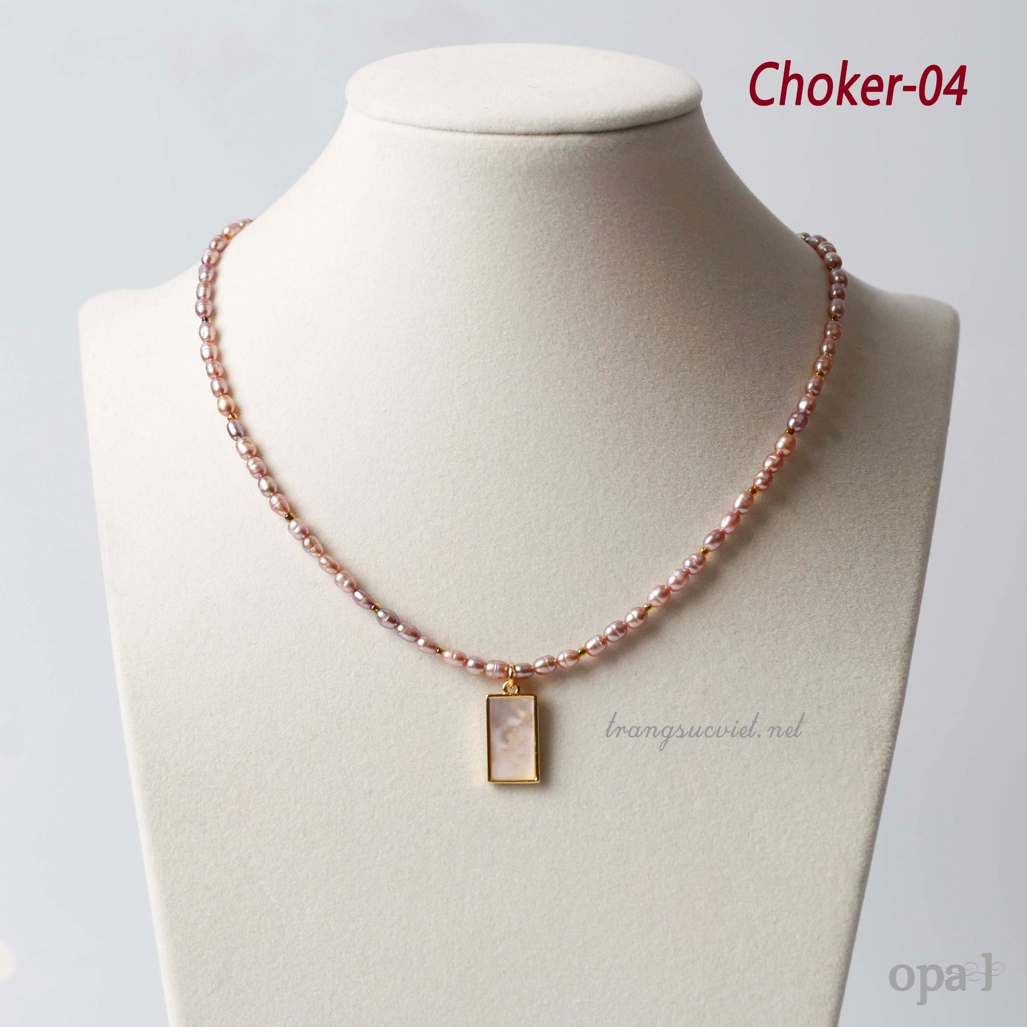  Quà tặng hoa tai ngọc trai trị giá 250k khi chọn vòng cổ ngọc trai choker thương hiệu Opal 